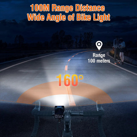 Beefy 900 Lumen USB C Rechargeable Front Bike Headlight And 5 Mode Taillight For Night Riding With 15 Total Modes Long Battery Life Fast USB C Charge Perfect For Cyclists And Commuters