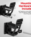 Heavy Duty Rubber Clamp Shovel Mount for tools with included mounting hardware, bolts, and screws visible