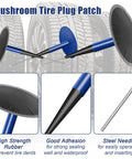 Mushroom tire plug patch from All In One Tire Patch Kit 24 Plus 3 Pieces For Puncture Repair With 36 46 60 Mm Patches.