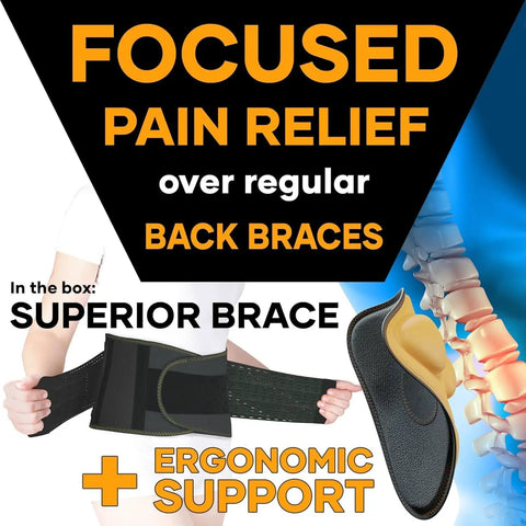 Superior Lower Back Support Belt Featuring Ergonomic Lumbar Pad For Serious Back Pain Relief Ideal For Sciatica Arthritis and Straight Up Insane Comfort While You Crush Your Daily Routine with a focus on pain relief.