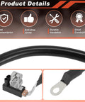 Rig Ready Premium Battery Negative Sensor Cable For Mercedes Benz S350 S400 S550 S600 Cars Built For Dead Simple Plug Swap And Verified A2215420718 Match Specs close-up on connector and cable features.