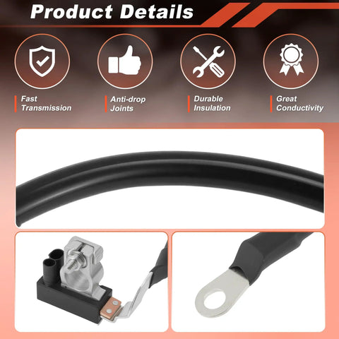 Rig Ready Premium Battery Negative Sensor Cable For Mercedes Benz S350 S400 S550 S600 Cars Built For Dead Simple Plug Swap And Verified A2215420718 Match Specs close-up on connector and cable features.