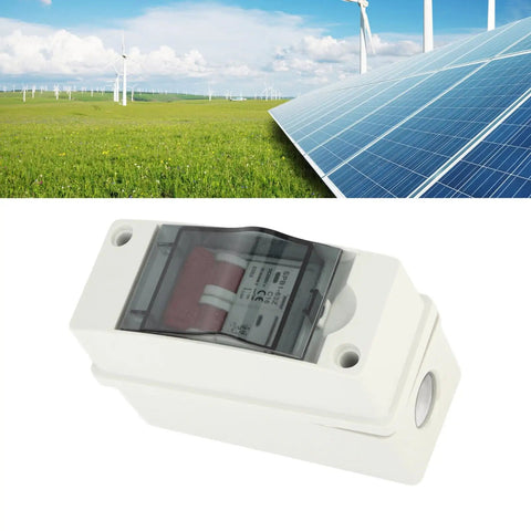 DC Solar Panel Breaker 16A 500V Outdoor Disconnect Switch IP65 Rated DIN Rail Enclosure For RV And Off-Grid Systems