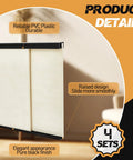 Four Sets Of Four Foot Long Plastic Sliding Door Track Hardware For One Quarter Inch Thick Panels Ideal For Cabinet Doors Glass Windows And Sliding Closets Easy Quick Installation Black.