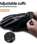 Buttery Soft Leather Gloves For Men With Touchscreen Compatible Fingertips And Plush Cashmere Lining Ride Ready Daily Driver Staple Solid Winter Go To Gear Gift Pick In Sleek Black with adjustable cuffs and button design.