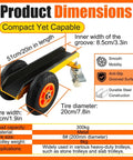 Pro Gear Heavy Duty Door Dolly And Panel Mover Built With Eight Inch Solid Wheels for drywall with product dimensions and specs.