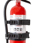 Fire extinguisher secured with Quick Fist Clamp Mount For Tools And Gear 2.5 Inch To 9.5 Inch Diameter Holds 50 Pounds UV Resistant