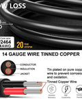 Professional 20 Foot 14 Awg Anderson To 8020 Solar Extension Cord designed with tinned copper wire for durability.