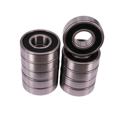 10 Pcs 6200-2RS Deep Groove Ball Bearings With Dual Rubber Seals 10X30X9mm Pre Lubricated High Speed Low Noise Long Lasting Stable Performance