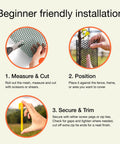 Installation steps for Heavy Duty Plastic Chicken Wire Fence For Pet Protection 15.7 Inches By 10 Feet Black HDPE Mesh.