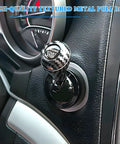 Carbon Fiber Push To Start Button Cover For Car Joystick Upgrade, Alloy Button Cap In Black Finish, Durable Construction Easy Install on car start button