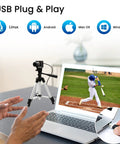 High Speed 1080P 120fps USB Camera For Golf Swing Analysis With 12MP Sensor 4K Capable Manual Focus And 3X Optical Zoom on laptop