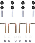 Heavy Duty Golf Cart Rear Leaf Spring Kit With Complete Bushings And Sleeves For Ezgo Txt Gas Electric Carts 1995 2013 showing bushings and U-bolts.