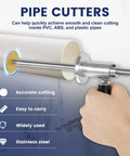 Close-up of Knockdown Inside Pipe Cutter Kit For Cordless Drills, stainless steel cutting PVC, ABS pipes accurately.