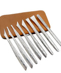 8 Piece Leather Cutting Tool Set With Sharp Skiving Blades And Comfortable Handles For Leatherworking Pros Durable Stainless Steel Craft Knives