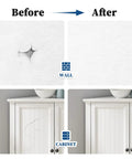 Before and after using White Multi Surface Touch Up Paint Pen for Walls Doors Cabinets Metal Appliances Wood And Furniture DIY Friendly Quick Dry Scratch Repair 1.5 Fl Oz Semi Gloss Finish, showing repaired wall and cabinet scratches.