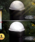 Summit Chain Link Solar Post Cap Black With High Output LED Lights Up Automatically At Night Fits 1 7/8 In To 3 In Posts
