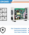 Interior view of Adjustable DC Power Supply 30V 10A With 4 Digit LED Display showing circuit board and components.
