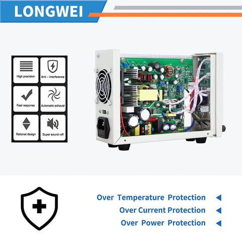 Pro Grade Adjustable DC Power Supply 0 To 30 Volts And 0 To 10 Amps With Digital Readout And Switch Mode Regulation Model LW K3010D internal view