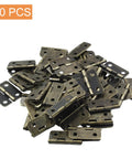 50 Pcs Mini Bronze Hinges Set for Jewelry Boxes and Small Cabinets 18x16mm Antique Bronze Decorative Hinges with screws