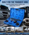 Heavy Duty Dual Wheel Separator Tool For Stuck Hub Removal With One Piece Pusher Ball Bearing Driven Kit in blue case for trucks