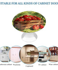 Orchard Apple Baskets Round Cabinet Knobs Set Two Pack Durable Stainless Steel Aluminum Alloy Hardware Handles With Vintage Farmhouse Charm For Cabinets And Drawers Ideal For Kitchens And Bedroom Dressers And Entertainment Areas, apple basket knob
