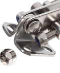 Detailed view of Heavy Duty Adjustable Toggle Clamp Latch Set With Stainless Steel And PVC Construction, metal components close-up