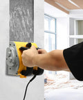 Heavy Duty Electric Wall Planer, 1200W Concrete Scraper, 7 Inch Adjustable Depth Plaster Remover With Carry Case in use on a wall.