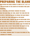Instructions for preparing pen blanks for 12 Pack 7mm Trimline Twist Pen Kit With Refills For Wood Turning Slimline Pen Making