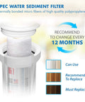 US Made Ultimate Series Two Sets Of Stage One Two And Three Replacement Filters For Undersink RO Systems in white casing