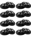 16 Pack Mini Caster Wheels Swivel Ball Transfer Base For Appliances Easy Peasy Peel Stick Rock Solid Countertop Movers Scratch Guard Setup Smooth Rolling Glide Pads, black ball transfer pads stacked.