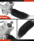 Close-up of hydraulic power steering rack and pinion direct fit replacement for Chrysler LeBaron, Daytona, Shadow, Spirit, and Acclaim.