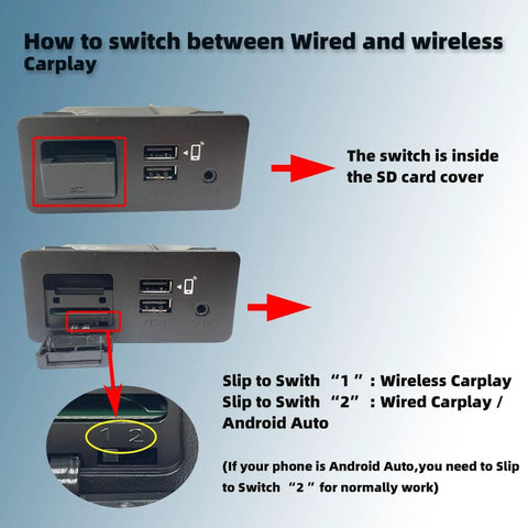 Slick Wireless Type C CarPlay Retrofit Kit For Mazda 2 3 6 CX 3 CX 5 CX 9 MX 5 2015 2020 With PD Fast Charging Apple CarPlay Wireless Only