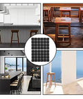 48 Pack Black Rubber Feet Pads Non Slip Floor Protectors for Furniture and Appliances displayed in use in various rooms