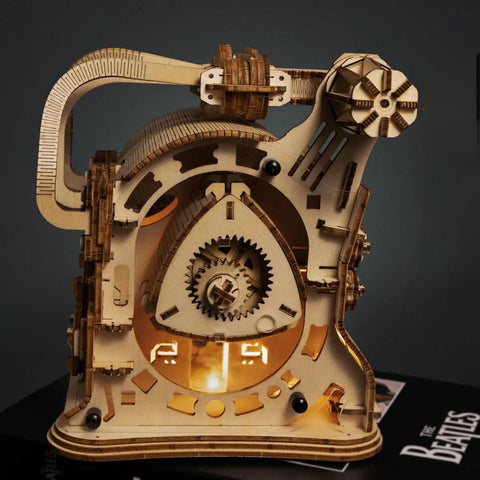 Hands On 3D Wooden Puzzle Engine Kit With 230 Piece Rotary Engine Build For Adults And Enthusiasts, Dope Functional Mechanical Model With Dynamic Motion, Educational STEM Project For Curious Hobbyists, front view
