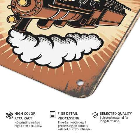 Old School Cool Dope Retro Steam Locomotive Metal Sign for Living Rooms Cafes Garages Vintage Tin Decor 12 x 8 Inches