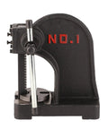 Straight Up Heavy Duty 1 Ton Manual Arbor Press For Riveting And Bearing Punching With Rock Solid Carbon Steel Construction, close-up view demonstrating functionality.