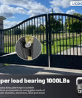 Heavy Duty Sealed Bearing Gate Hinges For Outdoor Gates Up To 1000 Lbs, Bolt On Or Weld On, Adjustable Yoke Pivot CI3700 Gate Hinge Pair, Black Built For Outdoor Use, Tough As Nails, black steel driveway gate