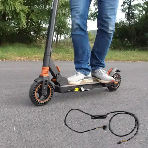 Electric Scooter Controller Cable With LCD Display Extension Wire For S1 S3 Series 60cm Length Black ABS next to scooter