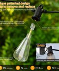 Close-up of Outdoor LED String Lights 150 Ft Waterproof Patio Lights with 75 Shatterproof Edison Bulbs showing removable filament design.