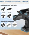 Triple Finder Scope Mounting Bracket for telescopes with 3 positions for finders and guidescopes, aluminum build.