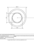 Top view diagram of Tough As Nails Grade Two Titanium Socket Head Machine Screws Pack Of Twelve Number Ten Thirty Two X One Point Five Inch UNF Threads.