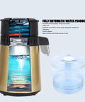 Smart Four Liter Automatic Water Distiller Featuring Heavy Duty Stainless Steel Chamber And 750W Heater for pure drinking water.