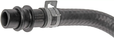 Close-up of Engine Coolant Overflow Hose OE Fix for Chevy models, showing durable connector and secure fit to prevent overheating.