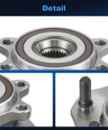 Detailed view of Front Left Or Right Wheel Bearing And Hub Assembly For Nissan Rogue 2014 To 2023 Rogue Sport 2017 To 2022 Qashqai 2017 To 2018 Direct Fit Replacement 513357