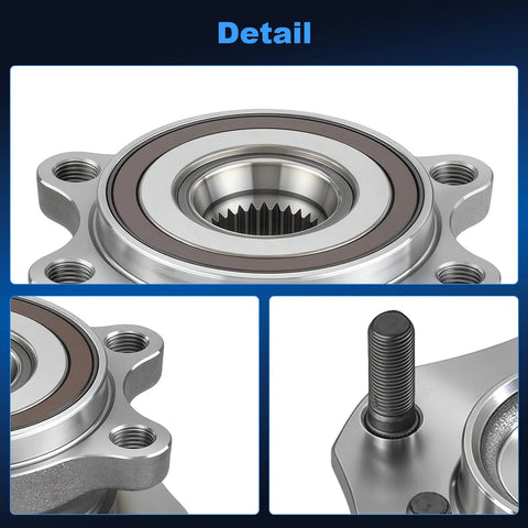 Detailed view of Front Left Or Right Wheel Bearing And Hub Assembly For Nissan Rogue 2014 To 2023 Rogue Sport 2017 To 2022 Qashqai 2017 To 2018 Direct Fit Replacement 513357