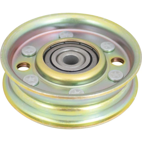 Flat Idler One Inch Height Three Eighths Bore Three And A Quarter Inch OD Replacement For Scag Gear Drive Walk Behind Lawn Mowers 32 36 48 52 61 Inch Compatible Tiger Cub Drive Fits Serial 7630000 And Higher Heavy Duty OEM Style metal idler pulley