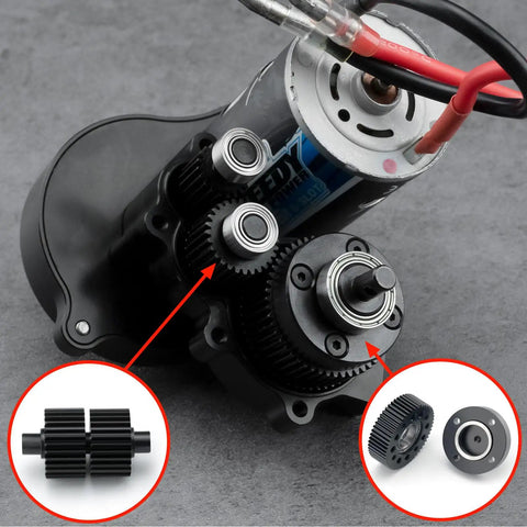 Stealth X Drive Gear Set For Element Enduro 1 By 10 RC Truck Steel Transmission Gears 50T 30T And 51T 29T Upgrade in close-up view