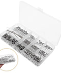 Stainless Steel Set Screws Kit 400 Pcs Metric Assortment With Precise Cone Point Design for home repairs in open plastic case