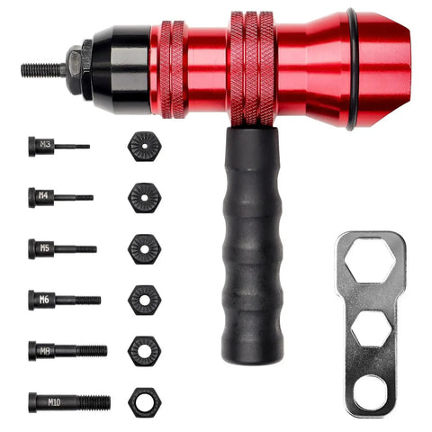 Rivet Nut Tool Kit For DIY Projects With Drill Adapter No Rivet Nuts Included Fits M3 Through M8 Nuts Easy Grip Non Slip PP Handle